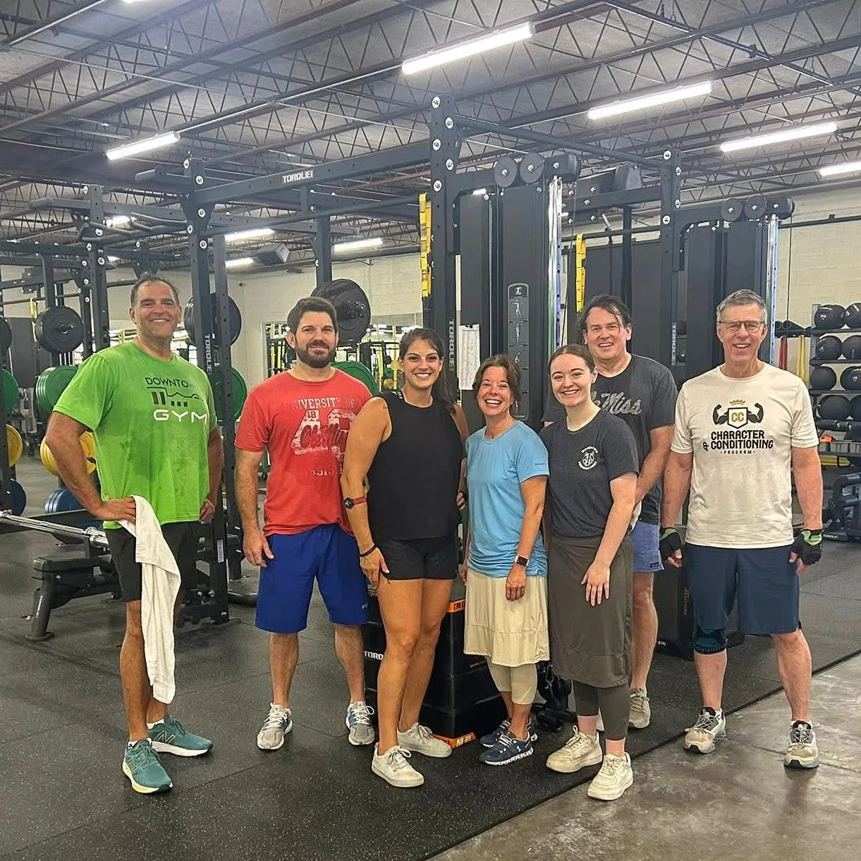 Downtown Gym bootcamp members after a Saturday session