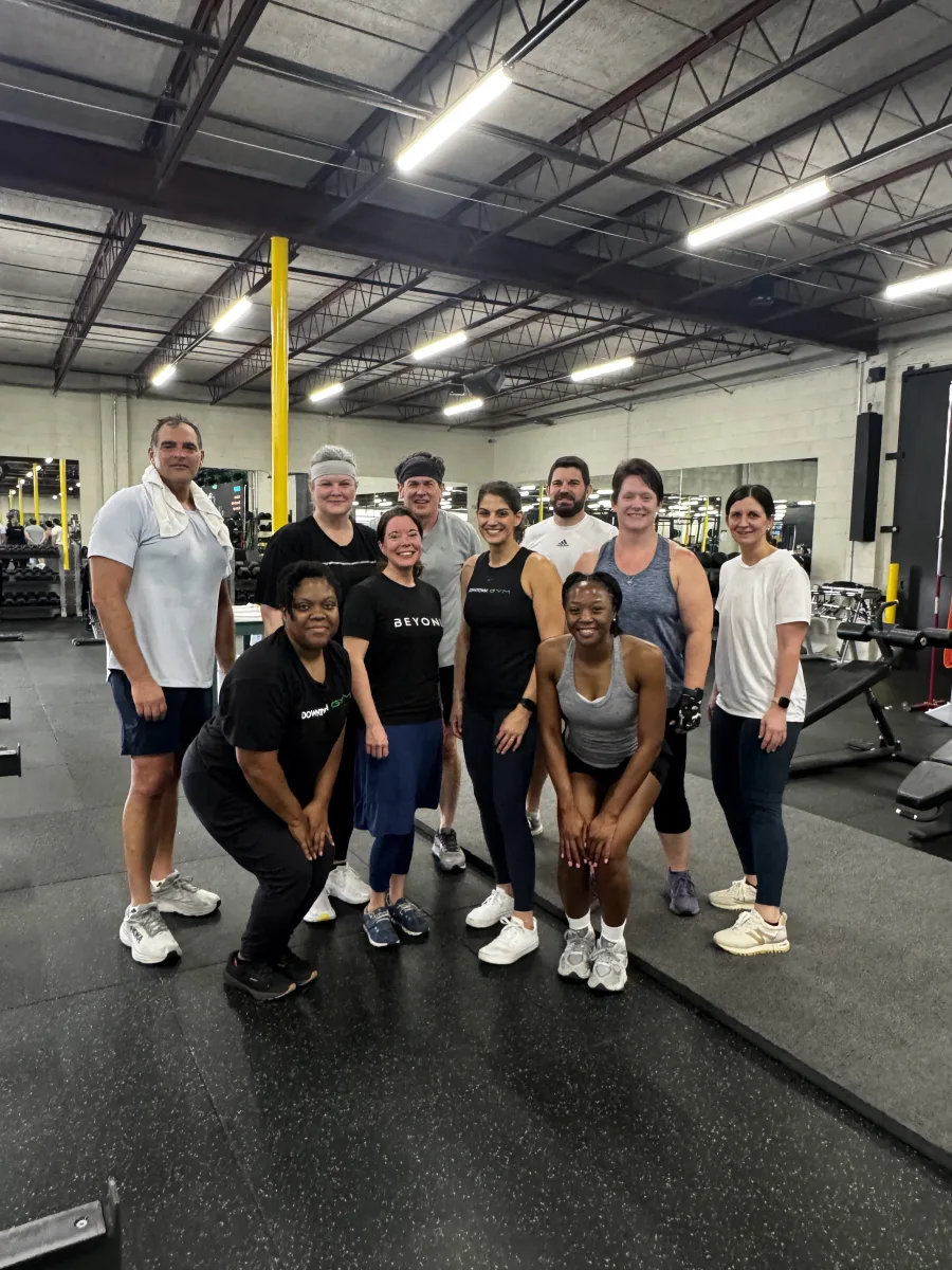 The Downtown Gym bootcamp crew together after class