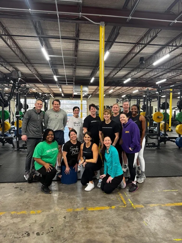 Downtown Gym members and coaches together on the gym floor